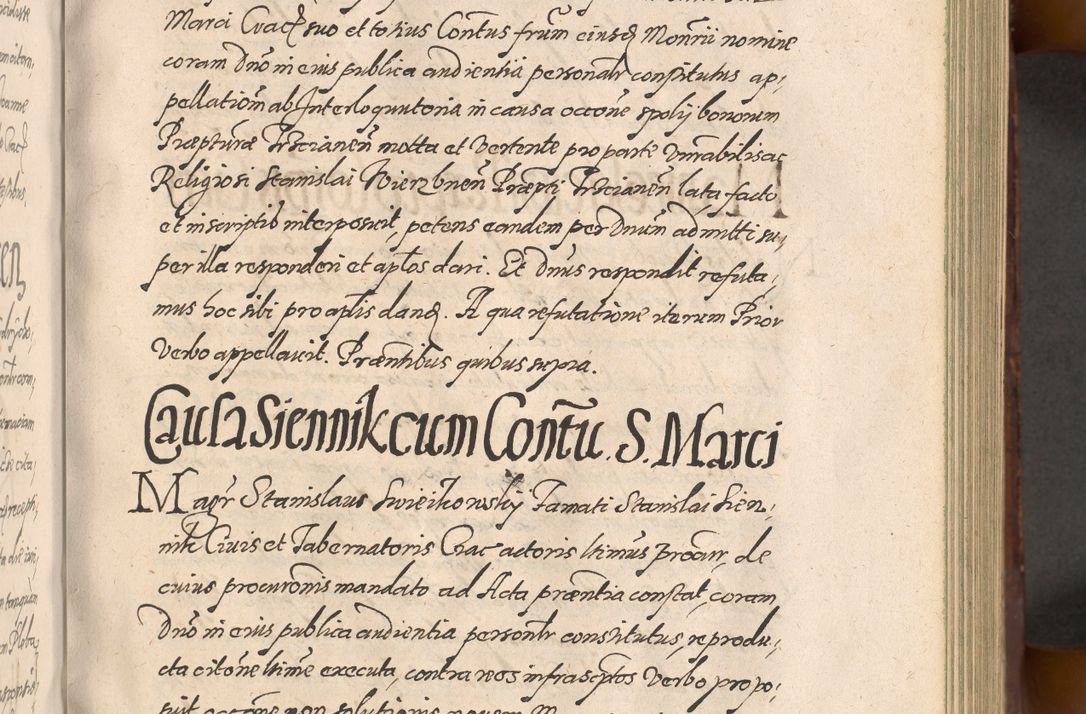 Zdjęcie nr 271 dla obiektu archiwalnego: Acta actorum causarum sententiarum tam diffinitiuarum quam interloquutorisrum decretorum obligationum quietationum procuratorum constitutionum etc. etc. coram Reverendo Domino Paulo Dembski Dei et Apostolice Sedis Gratia Episcopalo Dicensis Suffraganeo Canonico Vicario in Spiritualibus et Officiali Generali Cracoviensis ad Annum Domini Millesimum Sexcentesimum Undecimum cuius indictio octava pontificatus Sanctissimi Domini Nostri Domini Pauli Divina Providentia Papae Vti foeliciter continuantur