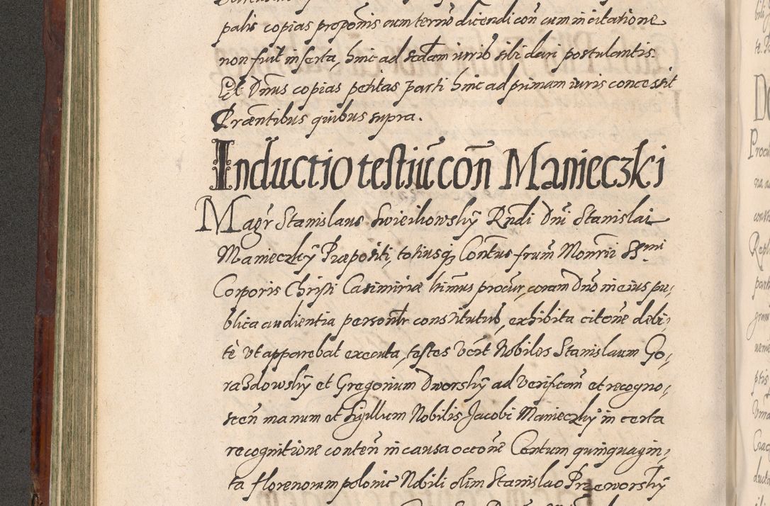 Zdjęcie nr 264 dla obiektu archiwalnego: Acta actorum causarum sententiarum tam diffinitiuarum quam interloquutorisrum decretorum obligationum quietationum procuratorum constitutionum etc. etc. coram Reverendo Domino Paulo Dembski Dei et Apostolice Sedis Gratia Episcopalo Dicensis Suffraganeo Canonico Vicario in Spiritualibus et Officiali Generali Cracoviensis ad Annum Domini Millesimum Sexcentesimum Undecimum cuius indictio octava pontificatus Sanctissimi Domini Nostri Domini Pauli Divina Providentia Papae Vti foeliciter continuantur