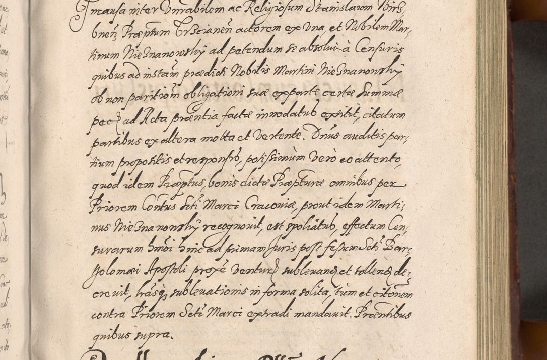 Zdjęcie nr 245 dla obiektu archiwalnego: Acta actorum causarum sententiarum tam diffinitiuarum quam interloquutorisrum decretorum obligationum quietationum procuratorum constitutionum etc. etc. coram Reverendo Domino Paulo Dembski Dei et Apostolice Sedis Gratia Episcopalo Dicensis Suffraganeo Canonico Vicario in Spiritualibus et Officiali Generali Cracoviensis ad Annum Domini Millesimum Sexcentesimum Undecimum cuius indictio octava pontificatus Sanctissimi Domini Nostri Domini Pauli Divina Providentia Papae Vti foeliciter continuantur