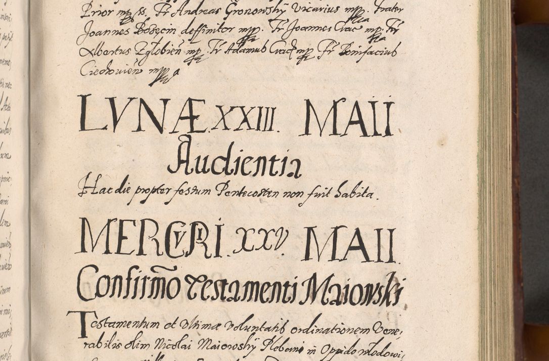 Zdjęcie nr 229 dla obiektu archiwalnego: Acta actorum causarum sententiarum tam diffinitiuarum quam interloquutorisrum decretorum obligationum quietationum procuratorum constitutionum etc. etc. coram Reverendo Domino Paulo Dembski Dei et Apostolice Sedis Gratia Episcopalo Dicensis Suffraganeo Canonico Vicario in Spiritualibus et Officiali Generali Cracoviensis ad Annum Domini Millesimum Sexcentesimum Undecimum cuius indictio octava pontificatus Sanctissimi Domini Nostri Domini Pauli Divina Providentia Papae Vti foeliciter continuantur