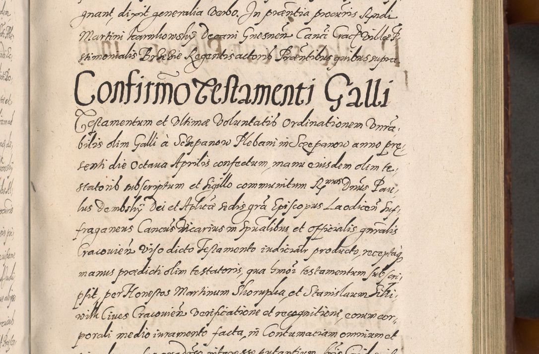Zdjęcie nr 213 dla obiektu archiwalnego: Acta actorum causarum sententiarum tam diffinitiuarum quam interloquutorisrum decretorum obligationum quietationum procuratorum constitutionum etc. etc. coram Reverendo Domino Paulo Dembski Dei et Apostolice Sedis Gratia Episcopalo Dicensis Suffraganeo Canonico Vicario in Spiritualibus et Officiali Generali Cracoviensis ad Annum Domini Millesimum Sexcentesimum Undecimum cuius indictio octava pontificatus Sanctissimi Domini Nostri Domini Pauli Divina Providentia Papae Vti foeliciter continuantur