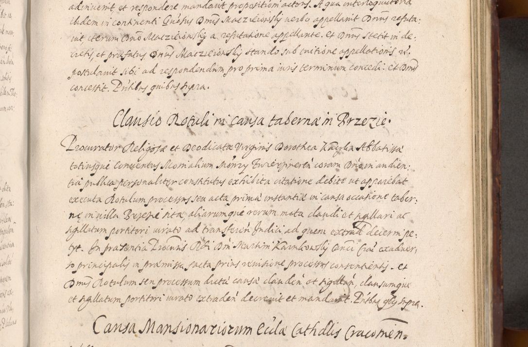 Zdjęcie nr 603 dla obiektu archiwalnego: Acta actorum causarum sententiarum tam diffinitiuarum quam interloquutorisrum decretorum obligationum quietationum procuratorum constitutionum etc. etc. coram Reverendo Domino Paulo Dembski Dei et Apostolice Sedis Gratia Episcopalo Dicensis Suffraganeo Canonico Vicario in Spiritualibus et Officiali Generali Cracoviensis ad Annum Domini Millesimum Sexcentesimum Undecimum cuius indictio octava pontificatus Sanctissimi Domini Nostri Domini Pauli Divina Providentia Papae Vti foeliciter continuantur