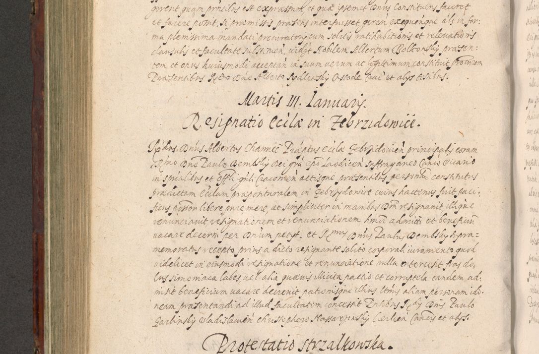 Zdjęcie nr 598 dla obiektu archiwalnego: Acta actorum causarum sententiarum tam diffinitiuarum quam interloquutorisrum decretorum obligationum quietationum procuratorum constitutionum etc. etc. coram Reverendo Domino Paulo Dembski Dei et Apostolice Sedis Gratia Episcopalo Dicensis Suffraganeo Canonico Vicario in Spiritualibus et Officiali Generali Cracoviensis ad Annum Domini Millesimum Sexcentesimum Undecimum cuius indictio octava pontificatus Sanctissimi Domini Nostri Domini Pauli Divina Providentia Papae Vti foeliciter continuantur