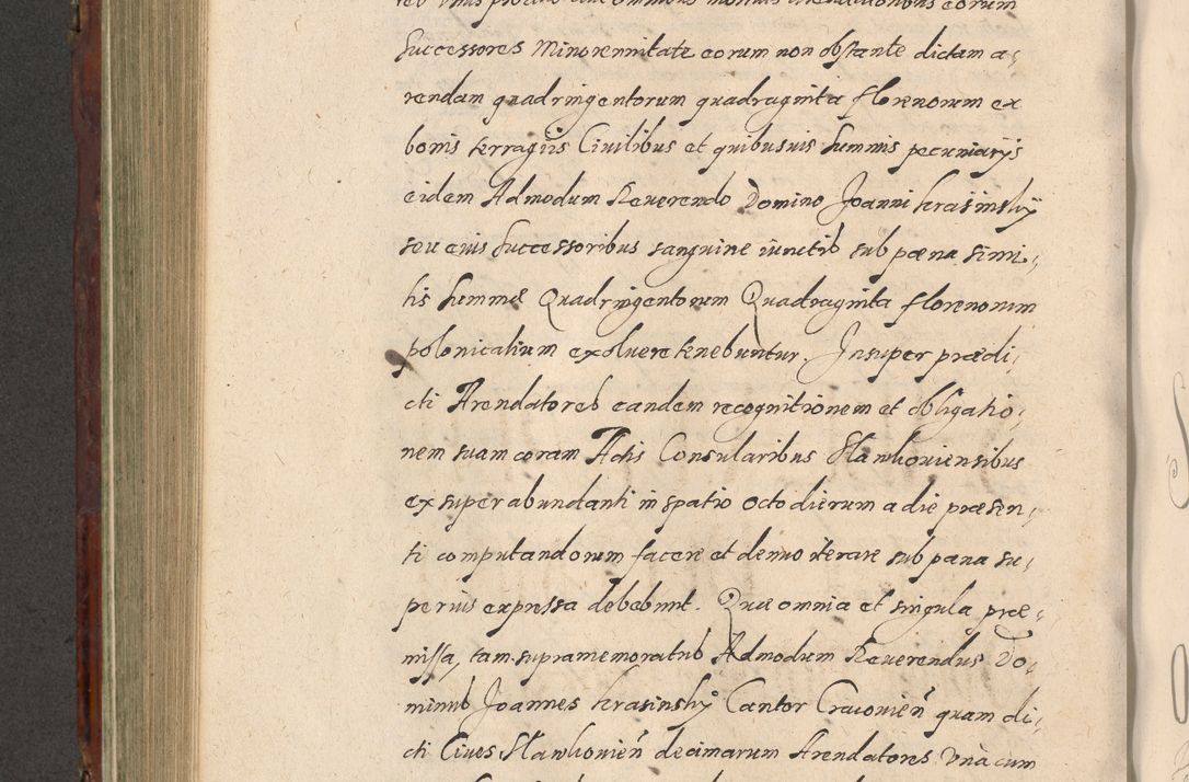 Zdjęcie nr 594 dla obiektu archiwalnego: Acta actorum causarum sententiarum tam diffinitiuarum quam interloquutorisrum decretorum obligationum quietationum procuratorum constitutionum etc. etc. coram Reverendo Domino Paulo Dembski Dei et Apostolice Sedis Gratia Episcopalo Dicensis Suffraganeo Canonico Vicario in Spiritualibus et Officiali Generali Cracoviensis ad Annum Domini Millesimum Sexcentesimum Undecimum cuius indictio octava pontificatus Sanctissimi Domini Nostri Domini Pauli Divina Providentia Papae Vti foeliciter continuantur