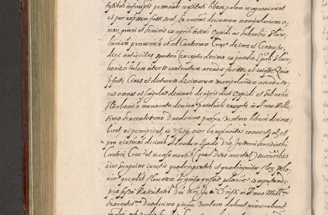 Zdjęcie nr 592 dla obiektu archiwalnego: Acta actorum causarum sententiarum tam diffinitiuarum quam interloquutorisrum decretorum obligationum quietationum procuratorum constitutionum etc. etc. coram Reverendo Domino Paulo Dembski Dei et Apostolice Sedis Gratia Episcopalo Dicensis Suffraganeo Canonico Vicario in Spiritualibus et Officiali Generali Cracoviensis ad Annum Domini Millesimum Sexcentesimum Undecimum cuius indictio octava pontificatus Sanctissimi Domini Nostri Domini Pauli Divina Providentia Papae Vti foeliciter continuantur