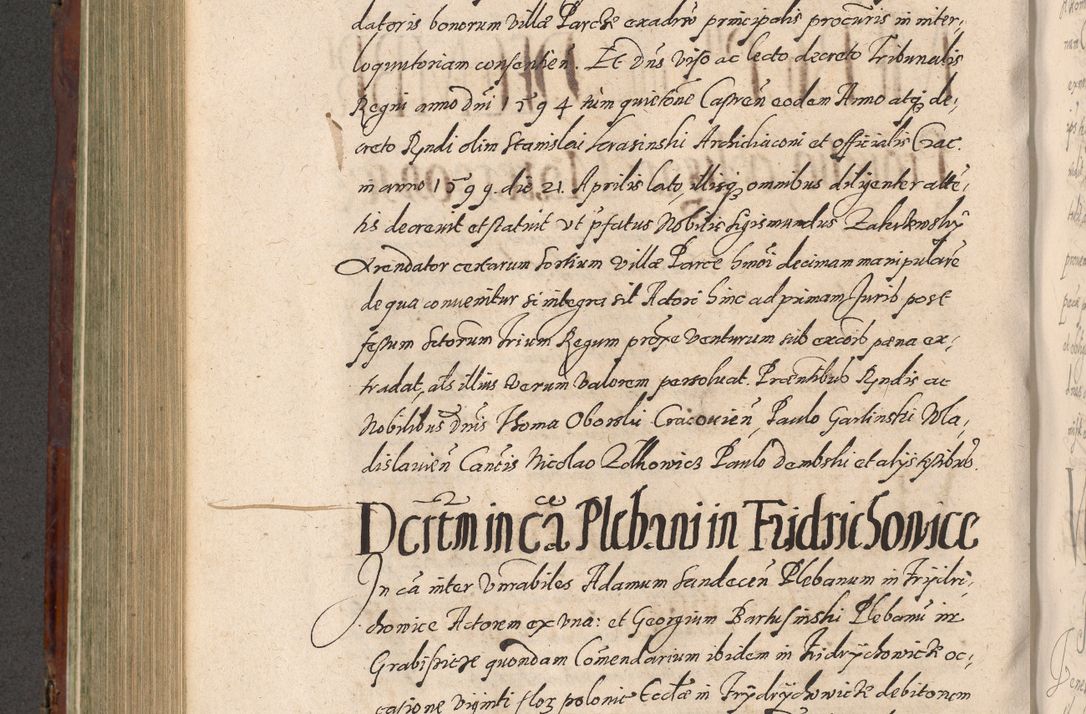 Zdjęcie nr 578 dla obiektu archiwalnego: Acta actorum causarum sententiarum tam diffinitiuarum quam interloquutorisrum decretorum obligationum quietationum procuratorum constitutionum etc. etc. coram Reverendo Domino Paulo Dembski Dei et Apostolice Sedis Gratia Episcopalo Dicensis Suffraganeo Canonico Vicario in Spiritualibus et Officiali Generali Cracoviensis ad Annum Domini Millesimum Sexcentesimum Undecimum cuius indictio octava pontificatus Sanctissimi Domini Nostri Domini Pauli Divina Providentia Papae Vti foeliciter continuantur