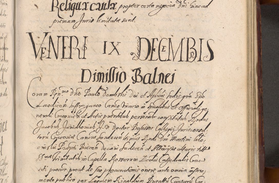 Zdjęcie nr 563 dla obiektu archiwalnego: Acta actorum causarum sententiarum tam diffinitiuarum quam interloquutorisrum decretorum obligationum quietationum procuratorum constitutionum etc. etc. coram Reverendo Domino Paulo Dembski Dei et Apostolice Sedis Gratia Episcopalo Dicensis Suffraganeo Canonico Vicario in Spiritualibus et Officiali Generali Cracoviensis ad Annum Domini Millesimum Sexcentesimum Undecimum cuius indictio octava pontificatus Sanctissimi Domini Nostri Domini Pauli Divina Providentia Papae Vti foeliciter continuantur