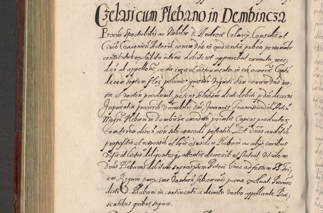 Zdjęcie nr 554 dla obiektu archiwalnego: Acta actorum causarum sententiarum tam diffinitiuarum quam interloquutorisrum decretorum obligationum quietationum procuratorum constitutionum etc. etc. coram Reverendo Domino Paulo Dembski Dei et Apostolice Sedis Gratia Episcopalo Dicensis Suffraganeo Canonico Vicario in Spiritualibus et Officiali Generali Cracoviensis ad Annum Domini Millesimum Sexcentesimum Undecimum cuius indictio octava pontificatus Sanctissimi Domini Nostri Domini Pauli Divina Providentia Papae Vti foeliciter continuantur