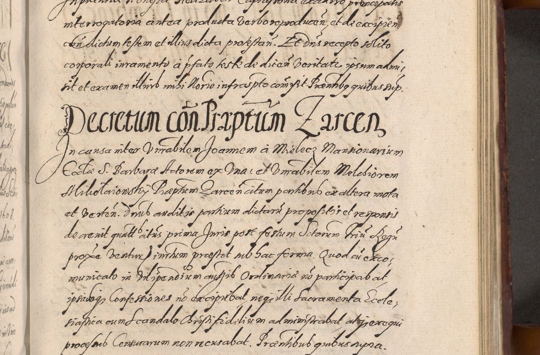 Zdjęcie nr 553 dla obiektu archiwalnego: Acta actorum causarum sententiarum tam diffinitiuarum quam interloquutorisrum decretorum obligationum quietationum procuratorum constitutionum etc. etc. coram Reverendo Domino Paulo Dembski Dei et Apostolice Sedis Gratia Episcopalo Dicensis Suffraganeo Canonico Vicario in Spiritualibus et Officiali Generali Cracoviensis ad Annum Domini Millesimum Sexcentesimum Undecimum cuius indictio octava pontificatus Sanctissimi Domini Nostri Domini Pauli Divina Providentia Papae Vti foeliciter continuantur