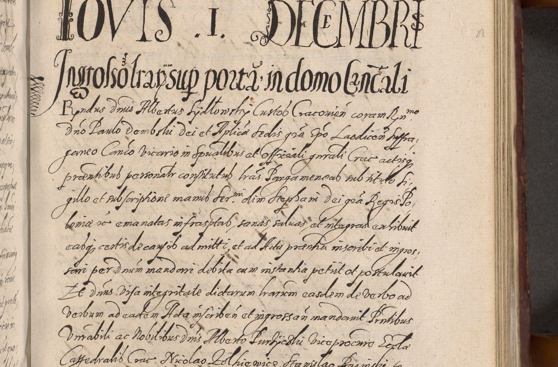 Zdjęcie nr 549 dla obiektu archiwalnego: Acta actorum causarum sententiarum tam diffinitiuarum quam interloquutorisrum decretorum obligationum quietationum procuratorum constitutionum etc. etc. coram Reverendo Domino Paulo Dembski Dei et Apostolice Sedis Gratia Episcopalo Dicensis Suffraganeo Canonico Vicario in Spiritualibus et Officiali Generali Cracoviensis ad Annum Domini Millesimum Sexcentesimum Undecimum cuius indictio octava pontificatus Sanctissimi Domini Nostri Domini Pauli Divina Providentia Papae Vti foeliciter continuantur