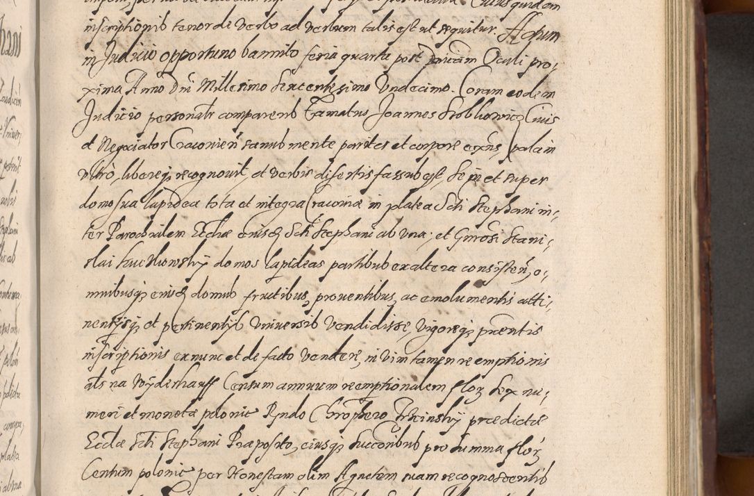 Zdjęcie nr 545 dla obiektu archiwalnego: Acta actorum causarum sententiarum tam diffinitiuarum quam interloquutorisrum decretorum obligationum quietationum procuratorum constitutionum etc. etc. coram Reverendo Domino Paulo Dembski Dei et Apostolice Sedis Gratia Episcopalo Dicensis Suffraganeo Canonico Vicario in Spiritualibus et Officiali Generali Cracoviensis ad Annum Domini Millesimum Sexcentesimum Undecimum cuius indictio octava pontificatus Sanctissimi Domini Nostri Domini Pauli Divina Providentia Papae Vti foeliciter continuantur