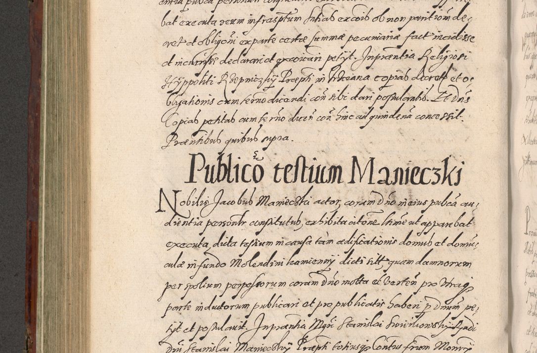 Zdjęcie nr 542 dla obiektu archiwalnego: Acta actorum causarum sententiarum tam diffinitiuarum quam interloquutorisrum decretorum obligationum quietationum procuratorum constitutionum etc. etc. coram Reverendo Domino Paulo Dembski Dei et Apostolice Sedis Gratia Episcopalo Dicensis Suffraganeo Canonico Vicario in Spiritualibus et Officiali Generali Cracoviensis ad Annum Domini Millesimum Sexcentesimum Undecimum cuius indictio octava pontificatus Sanctissimi Domini Nostri Domini Pauli Divina Providentia Papae Vti foeliciter continuantur