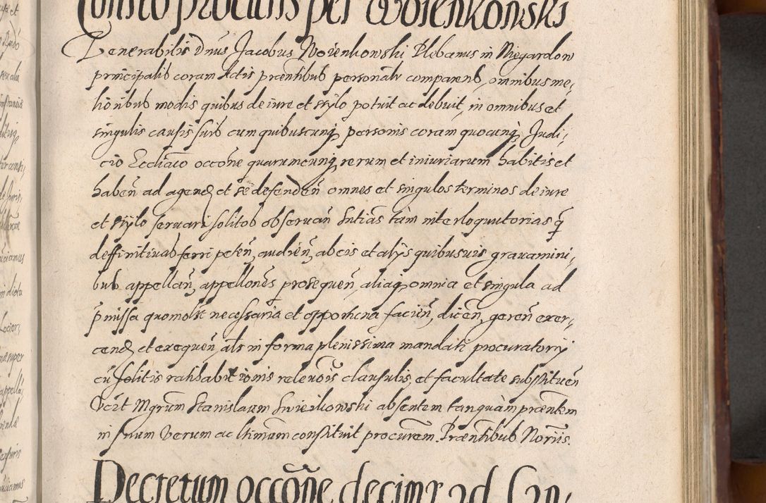 Zdjęcie nr 535 dla obiektu archiwalnego: Acta actorum causarum sententiarum tam diffinitiuarum quam interloquutorisrum decretorum obligationum quietationum procuratorum constitutionum etc. etc. coram Reverendo Domino Paulo Dembski Dei et Apostolice Sedis Gratia Episcopalo Dicensis Suffraganeo Canonico Vicario in Spiritualibus et Officiali Generali Cracoviensis ad Annum Domini Millesimum Sexcentesimum Undecimum cuius indictio octava pontificatus Sanctissimi Domini Nostri Domini Pauli Divina Providentia Papae Vti foeliciter continuantur