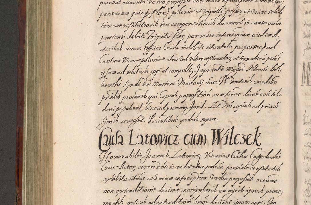 Zdjęcie nr 530 dla obiektu archiwalnego: Acta actorum causarum sententiarum tam diffinitiuarum quam interloquutorisrum decretorum obligationum quietationum procuratorum constitutionum etc. etc. coram Reverendo Domino Paulo Dembski Dei et Apostolice Sedis Gratia Episcopalo Dicensis Suffraganeo Canonico Vicario in Spiritualibus et Officiali Generali Cracoviensis ad Annum Domini Millesimum Sexcentesimum Undecimum cuius indictio octava pontificatus Sanctissimi Domini Nostri Domini Pauli Divina Providentia Papae Vti foeliciter continuantur