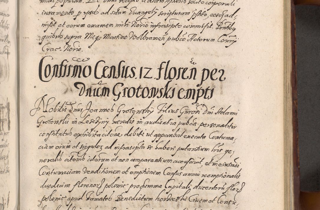 Zdjęcie nr 513 dla obiektu archiwalnego: Acta actorum causarum sententiarum tam diffinitiuarum quam interloquutorisrum decretorum obligationum quietationum procuratorum constitutionum etc. etc. coram Reverendo Domino Paulo Dembski Dei et Apostolice Sedis Gratia Episcopalo Dicensis Suffraganeo Canonico Vicario in Spiritualibus et Officiali Generali Cracoviensis ad Annum Domini Millesimum Sexcentesimum Undecimum cuius indictio octava pontificatus Sanctissimi Domini Nostri Domini Pauli Divina Providentia Papae Vti foeliciter continuantur