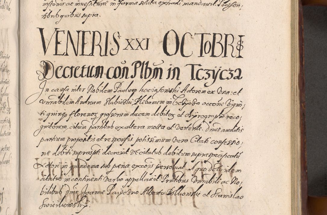 Zdjęcie nr 503 dla obiektu archiwalnego: Acta actorum causarum sententiarum tam diffinitiuarum quam interloquutorisrum decretorum obligationum quietationum procuratorum constitutionum etc. etc. coram Reverendo Domino Paulo Dembski Dei et Apostolice Sedis Gratia Episcopalo Dicensis Suffraganeo Canonico Vicario in Spiritualibus et Officiali Generali Cracoviensis ad Annum Domini Millesimum Sexcentesimum Undecimum cuius indictio octava pontificatus Sanctissimi Domini Nostri Domini Pauli Divina Providentia Papae Vti foeliciter continuantur