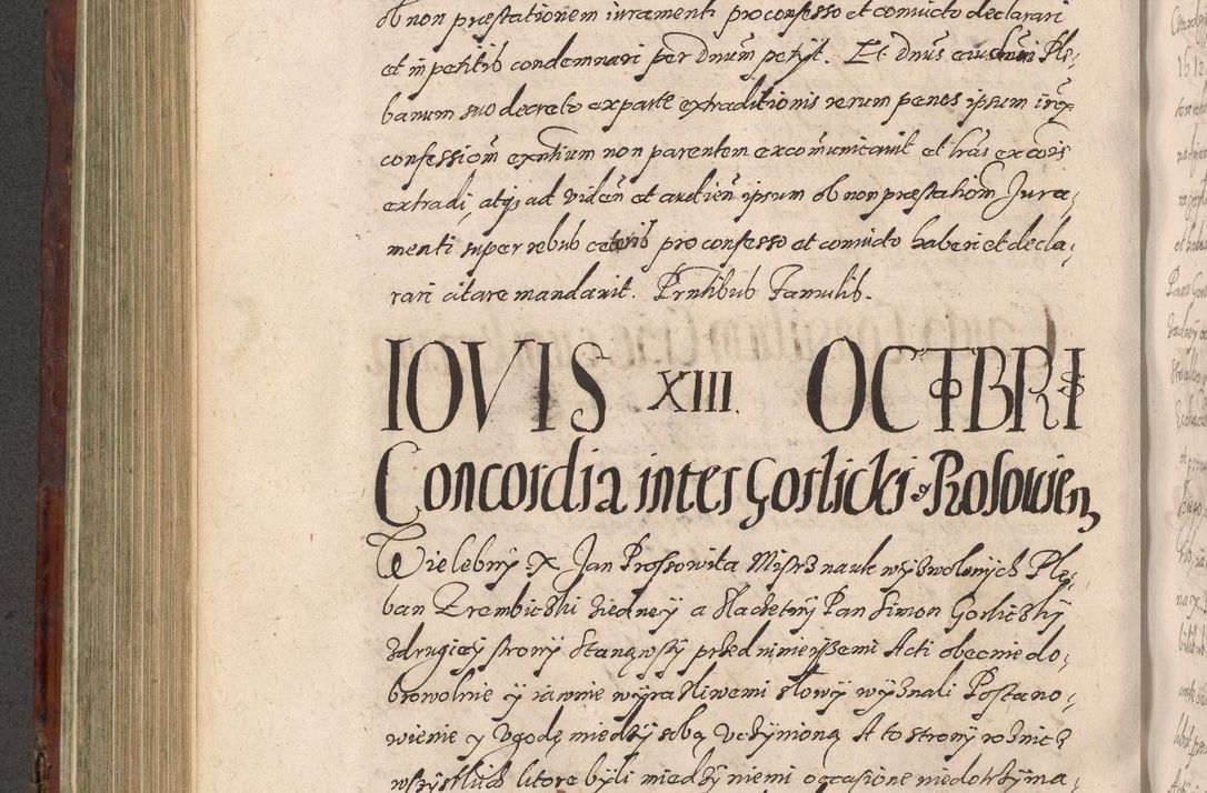 Zdjęcie nr 496 dla obiektu archiwalnego: Acta actorum causarum sententiarum tam diffinitiuarum quam interloquutorisrum decretorum obligationum quietationum procuratorum constitutionum etc. etc. coram Reverendo Domino Paulo Dembski Dei et Apostolice Sedis Gratia Episcopalo Dicensis Suffraganeo Canonico Vicario in Spiritualibus et Officiali Generali Cracoviensis ad Annum Domini Millesimum Sexcentesimum Undecimum cuius indictio octava pontificatus Sanctissimi Domini Nostri Domini Pauli Divina Providentia Papae Vti foeliciter continuantur