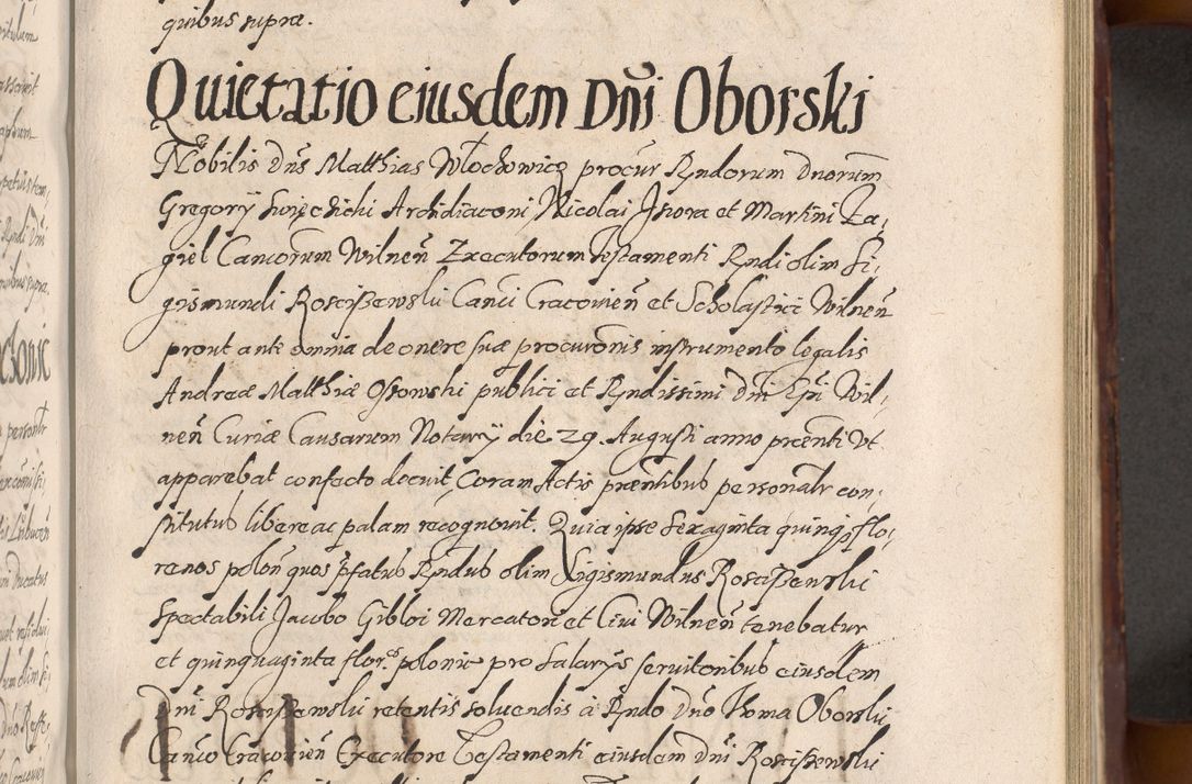Zdjęcie nr 491 dla obiektu archiwalnego: Acta actorum causarum sententiarum tam diffinitiuarum quam interloquutorisrum decretorum obligationum quietationum procuratorum constitutionum etc. etc. coram Reverendo Domino Paulo Dembski Dei et Apostolice Sedis Gratia Episcopalo Dicensis Suffraganeo Canonico Vicario in Spiritualibus et Officiali Generali Cracoviensis ad Annum Domini Millesimum Sexcentesimum Undecimum cuius indictio octava pontificatus Sanctissimi Domini Nostri Domini Pauli Divina Providentia Papae Vti foeliciter continuantur