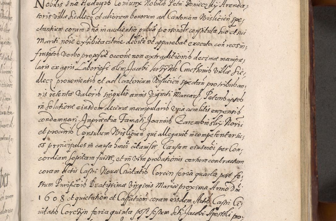 Zdjęcie nr 485 dla obiektu archiwalnego: Acta actorum causarum sententiarum tam diffinitiuarum quam interloquutorisrum decretorum obligationum quietationum procuratorum constitutionum etc. etc. coram Reverendo Domino Paulo Dembski Dei et Apostolice Sedis Gratia Episcopalo Dicensis Suffraganeo Canonico Vicario in Spiritualibus et Officiali Generali Cracoviensis ad Annum Domini Millesimum Sexcentesimum Undecimum cuius indictio octava pontificatus Sanctissimi Domini Nostri Domini Pauli Divina Providentia Papae Vti foeliciter continuantur