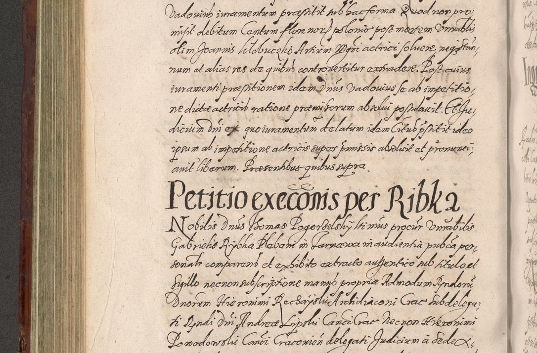 Zdjęcie nr 470 dla obiektu archiwalnego: Acta actorum causarum sententiarum tam diffinitiuarum quam interloquutorisrum decretorum obligationum quietationum procuratorum constitutionum etc. etc. coram Reverendo Domino Paulo Dembski Dei et Apostolice Sedis Gratia Episcopalo Dicensis Suffraganeo Canonico Vicario in Spiritualibus et Officiali Generali Cracoviensis ad Annum Domini Millesimum Sexcentesimum Undecimum cuius indictio octava pontificatus Sanctissimi Domini Nostri Domini Pauli Divina Providentia Papae Vti foeliciter continuantur