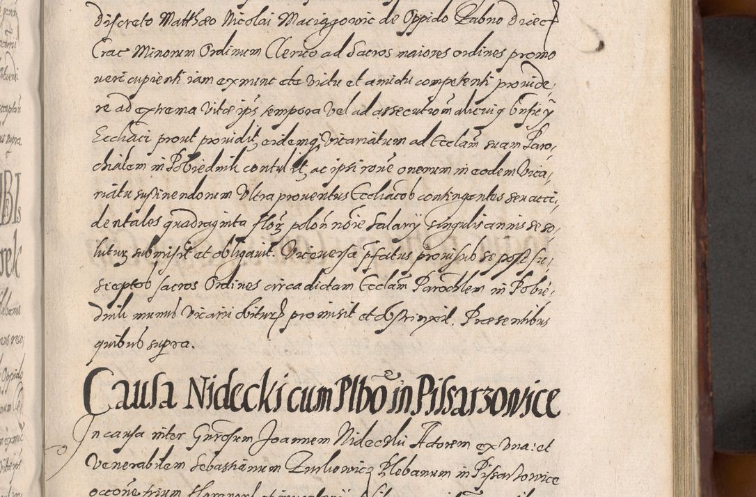 Zdjęcie nr 455 dla obiektu archiwalnego: Acta actorum causarum sententiarum tam diffinitiuarum quam interloquutorisrum decretorum obligationum quietationum procuratorum constitutionum etc. etc. coram Reverendo Domino Paulo Dembski Dei et Apostolice Sedis Gratia Episcopalo Dicensis Suffraganeo Canonico Vicario in Spiritualibus et Officiali Generali Cracoviensis ad Annum Domini Millesimum Sexcentesimum Undecimum cuius indictio octava pontificatus Sanctissimi Domini Nostri Domini Pauli Divina Providentia Papae Vti foeliciter continuantur