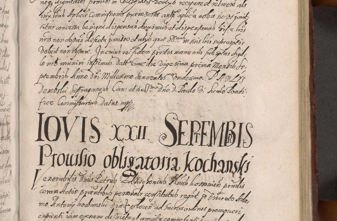 Zdjęcie nr 451 dla obiektu archiwalnego: Acta actorum causarum sententiarum tam diffinitiuarum quam interloquutorisrum decretorum obligationum quietationum procuratorum constitutionum etc. etc. coram Reverendo Domino Paulo Dembski Dei et Apostolice Sedis Gratia Episcopalo Dicensis Suffraganeo Canonico Vicario in Spiritualibus et Officiali Generali Cracoviensis ad Annum Domini Millesimum Sexcentesimum Undecimum cuius indictio octava pontificatus Sanctissimi Domini Nostri Domini Pauli Divina Providentia Papae Vti foeliciter continuantur