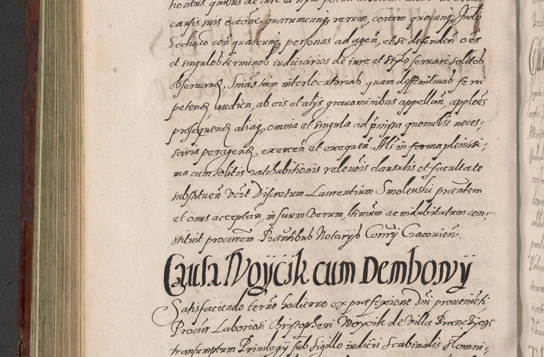 Zdjęcie nr 434 dla obiektu archiwalnego: Acta actorum causarum sententiarum tam diffinitiuarum quam interloquutorisrum decretorum obligationum quietationum procuratorum constitutionum etc. etc. coram Reverendo Domino Paulo Dembski Dei et Apostolice Sedis Gratia Episcopalo Dicensis Suffraganeo Canonico Vicario in Spiritualibus et Officiali Generali Cracoviensis ad Annum Domini Millesimum Sexcentesimum Undecimum cuius indictio octava pontificatus Sanctissimi Domini Nostri Domini Pauli Divina Providentia Papae Vti foeliciter continuantur