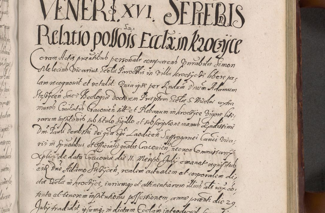 Zdjęcie nr 433 dla obiektu archiwalnego: Acta actorum causarum sententiarum tam diffinitiuarum quam interloquutorisrum decretorum obligationum quietationum procuratorum constitutionum etc. etc. coram Reverendo Domino Paulo Dembski Dei et Apostolice Sedis Gratia Episcopalo Dicensis Suffraganeo Canonico Vicario in Spiritualibus et Officiali Generali Cracoviensis ad Annum Domini Millesimum Sexcentesimum Undecimum cuius indictio octava pontificatus Sanctissimi Domini Nostri Domini Pauli Divina Providentia Papae Vti foeliciter continuantur