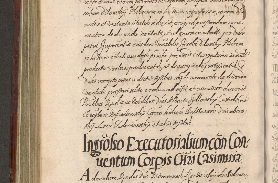 Zdjęcie nr 416 dla obiektu archiwalnego: Acta actorum causarum sententiarum tam diffinitiuarum quam interloquutorisrum decretorum obligationum quietationum procuratorum constitutionum etc. etc. coram Reverendo Domino Paulo Dembski Dei et Apostolice Sedis Gratia Episcopalo Dicensis Suffraganeo Canonico Vicario in Spiritualibus et Officiali Generali Cracoviensis ad Annum Domini Millesimum Sexcentesimum Undecimum cuius indictio octava pontificatus Sanctissimi Domini Nostri Domini Pauli Divina Providentia Papae Vti foeliciter continuantur