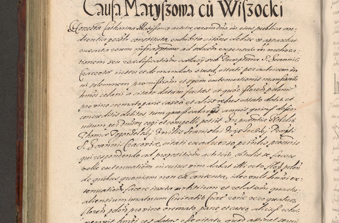 Zdjęcie nr 804 dla obiektu archiwalnego: Acta actorum causarum sententiarum tam diffinitiuarum quam interloquutorisrum decretorum obligationum quietationum procuratorum constitutionum etc. etc. coram Reverendo Domino Paulo Dembski Dei et Apostolice Sedis Gratia Episcopalo Dicensis Suffraganeo Canonico Vicario in Spiritualibus et Officiali Generali Cracoviensis ad Annum Domini Millesimum Sexcentesimum Undecimum cuius indictio octava pontificatus Sanctissimi Domini Nostri Domini Pauli Divina Providentia Papae Vti foeliciter continuantur