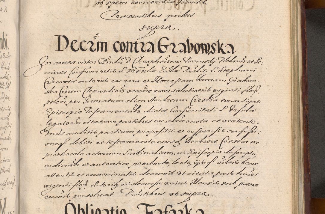 Zdjęcie nr 795 dla obiektu archiwalnego: Acta actorum causarum sententiarum tam diffinitiuarum quam interloquutorisrum decretorum obligationum quietationum procuratorum constitutionum etc. etc. coram Reverendo Domino Paulo Dembski Dei et Apostolice Sedis Gratia Episcopalo Dicensis Suffraganeo Canonico Vicario in Spiritualibus et Officiali Generali Cracoviensis ad Annum Domini Millesimum Sexcentesimum Undecimum cuius indictio octava pontificatus Sanctissimi Domini Nostri Domini Pauli Divina Providentia Papae Vti foeliciter continuantur