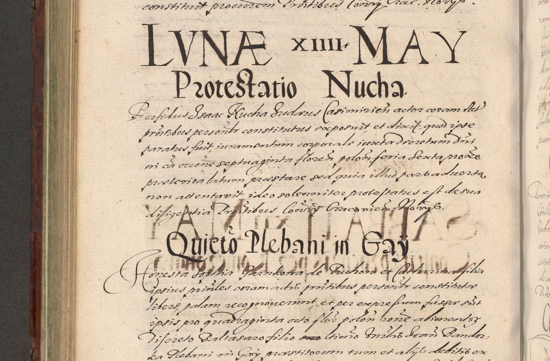 Zdjęcie nr 778 dla obiektu archiwalnego: Acta actorum causarum sententiarum tam diffinitiuarum quam interloquutorisrum decretorum obligationum quietationum procuratorum constitutionum etc. etc. coram Reverendo Domino Paulo Dembski Dei et Apostolice Sedis Gratia Episcopalo Dicensis Suffraganeo Canonico Vicario in Spiritualibus et Officiali Generali Cracoviensis ad Annum Domini Millesimum Sexcentesimum Undecimum cuius indictio octava pontificatus Sanctissimi Domini Nostri Domini Pauli Divina Providentia Papae Vti foeliciter continuantur