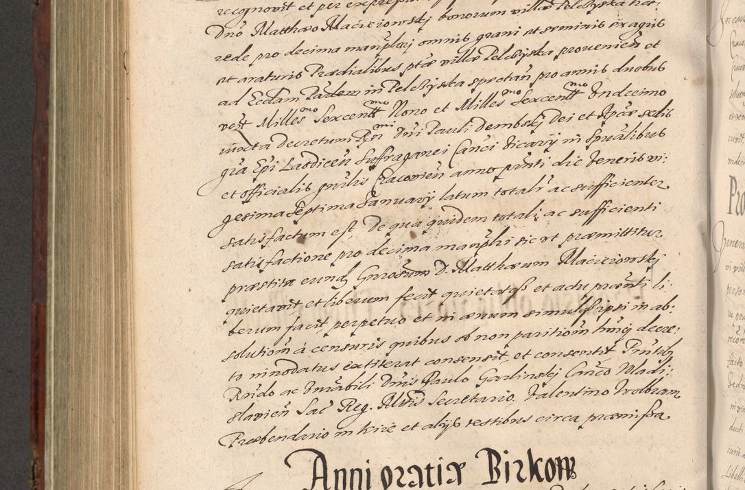 Zdjęcie nr 766 dla obiektu archiwalnego: Acta actorum causarum sententiarum tam diffinitiuarum quam interloquutorisrum decretorum obligationum quietationum procuratorum constitutionum etc. etc. coram Reverendo Domino Paulo Dembski Dei et Apostolice Sedis Gratia Episcopalo Dicensis Suffraganeo Canonico Vicario in Spiritualibus et Officiali Generali Cracoviensis ad Annum Domini Millesimum Sexcentesimum Undecimum cuius indictio octava pontificatus Sanctissimi Domini Nostri Domini Pauli Divina Providentia Papae Vti foeliciter continuantur