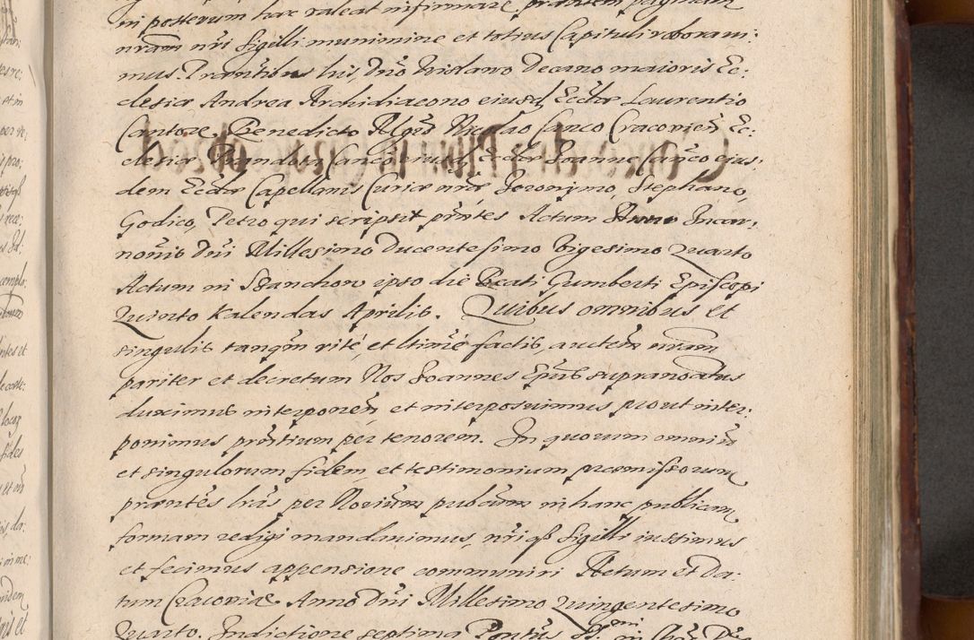 Zdjęcie nr 757 dla obiektu archiwalnego: Acta actorum causarum sententiarum tam diffinitiuarum quam interloquutorisrum decretorum obligationum quietationum procuratorum constitutionum etc. etc. coram Reverendo Domino Paulo Dembski Dei et Apostolice Sedis Gratia Episcopalo Dicensis Suffraganeo Canonico Vicario in Spiritualibus et Officiali Generali Cracoviensis ad Annum Domini Millesimum Sexcentesimum Undecimum cuius indictio octava pontificatus Sanctissimi Domini Nostri Domini Pauli Divina Providentia Papae Vti foeliciter continuantur