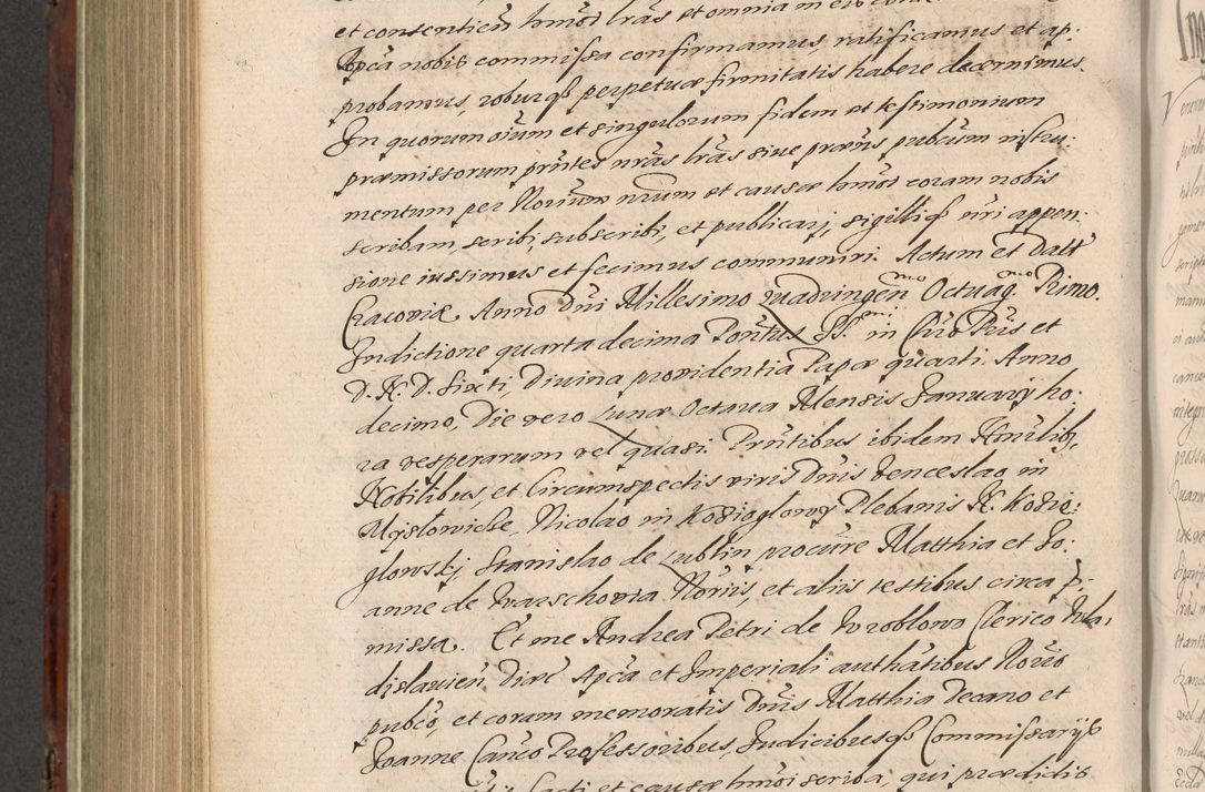 Zdjęcie nr 754 dla obiektu archiwalnego: Acta actorum causarum sententiarum tam diffinitiuarum quam interloquutorisrum decretorum obligationum quietationum procuratorum constitutionum etc. etc. coram Reverendo Domino Paulo Dembski Dei et Apostolice Sedis Gratia Episcopalo Dicensis Suffraganeo Canonico Vicario in Spiritualibus et Officiali Generali Cracoviensis ad Annum Domini Millesimum Sexcentesimum Undecimum cuius indictio octava pontificatus Sanctissimi Domini Nostri Domini Pauli Divina Providentia Papae Vti foeliciter continuantur