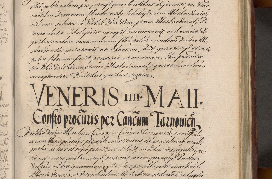 Zdjęcie nr 751 dla obiektu archiwalnego: Acta actorum causarum sententiarum tam diffinitiuarum quam interloquutorisrum decretorum obligationum quietationum procuratorum constitutionum etc. etc. coram Reverendo Domino Paulo Dembski Dei et Apostolice Sedis Gratia Episcopalo Dicensis Suffraganeo Canonico Vicario in Spiritualibus et Officiali Generali Cracoviensis ad Annum Domini Millesimum Sexcentesimum Undecimum cuius indictio octava pontificatus Sanctissimi Domini Nostri Domini Pauli Divina Providentia Papae Vti foeliciter continuantur