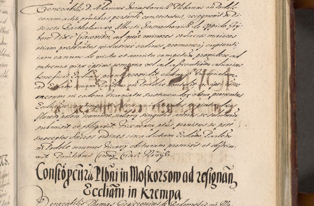 Zdjęcie nr 749 dla obiektu archiwalnego: Acta actorum causarum sententiarum tam diffinitiuarum quam interloquutorisrum decretorum obligationum quietationum procuratorum constitutionum etc. etc. coram Reverendo Domino Paulo Dembski Dei et Apostolice Sedis Gratia Episcopalo Dicensis Suffraganeo Canonico Vicario in Spiritualibus et Officiali Generali Cracoviensis ad Annum Domini Millesimum Sexcentesimum Undecimum cuius indictio octava pontificatus Sanctissimi Domini Nostri Domini Pauli Divina Providentia Papae Vti foeliciter continuantur