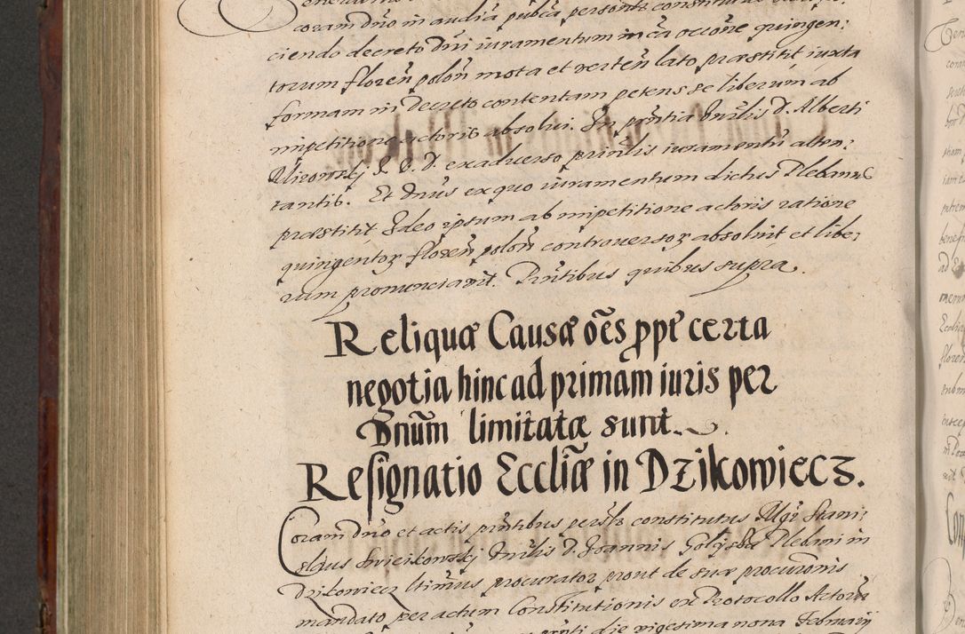 Zdjęcie nr 748 dla obiektu archiwalnego: Acta actorum causarum sententiarum tam diffinitiuarum quam interloquutorisrum decretorum obligationum quietationum procuratorum constitutionum etc. etc. coram Reverendo Domino Paulo Dembski Dei et Apostolice Sedis Gratia Episcopalo Dicensis Suffraganeo Canonico Vicario in Spiritualibus et Officiali Generali Cracoviensis ad Annum Domini Millesimum Sexcentesimum Undecimum cuius indictio octava pontificatus Sanctissimi Domini Nostri Domini Pauli Divina Providentia Papae Vti foeliciter continuantur