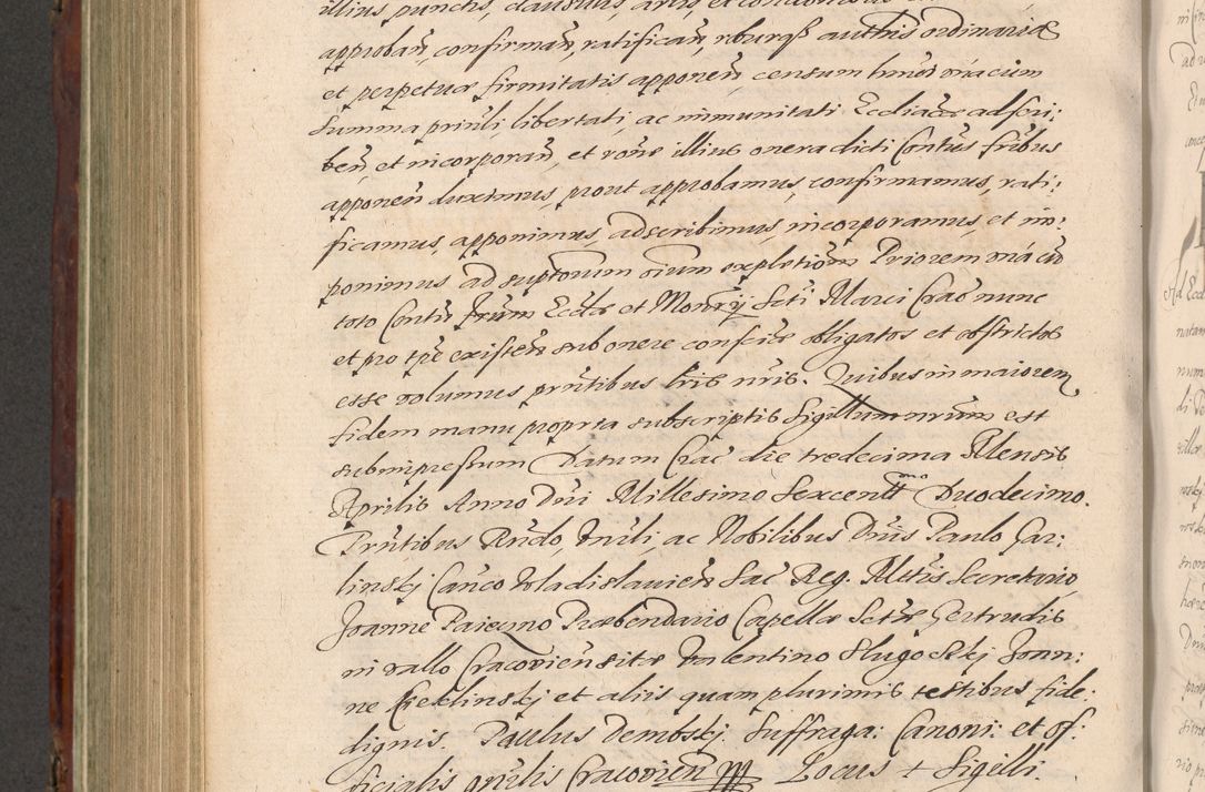 Zdjęcie nr 738 dla obiektu archiwalnego: Acta actorum causarum sententiarum tam diffinitiuarum quam interloquutorisrum decretorum obligationum quietationum procuratorum constitutionum etc. etc. coram Reverendo Domino Paulo Dembski Dei et Apostolice Sedis Gratia Episcopalo Dicensis Suffraganeo Canonico Vicario in Spiritualibus et Officiali Generali Cracoviensis ad Annum Domini Millesimum Sexcentesimum Undecimum cuius indictio octava pontificatus Sanctissimi Domini Nostri Domini Pauli Divina Providentia Papae Vti foeliciter continuantur