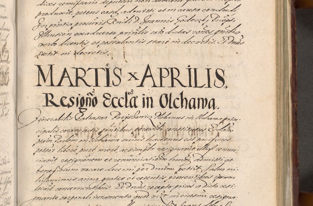 Zdjęcie nr 723 dla obiektu archiwalnego: Acta actorum causarum sententiarum tam diffinitiuarum quam interloquutorisrum decretorum obligationum quietationum procuratorum constitutionum etc. etc. coram Reverendo Domino Paulo Dembski Dei et Apostolice Sedis Gratia Episcopalo Dicensis Suffraganeo Canonico Vicario in Spiritualibus et Officiali Generali Cracoviensis ad Annum Domini Millesimum Sexcentesimum Undecimum cuius indictio octava pontificatus Sanctissimi Domini Nostri Domini Pauli Divina Providentia Papae Vti foeliciter continuantur