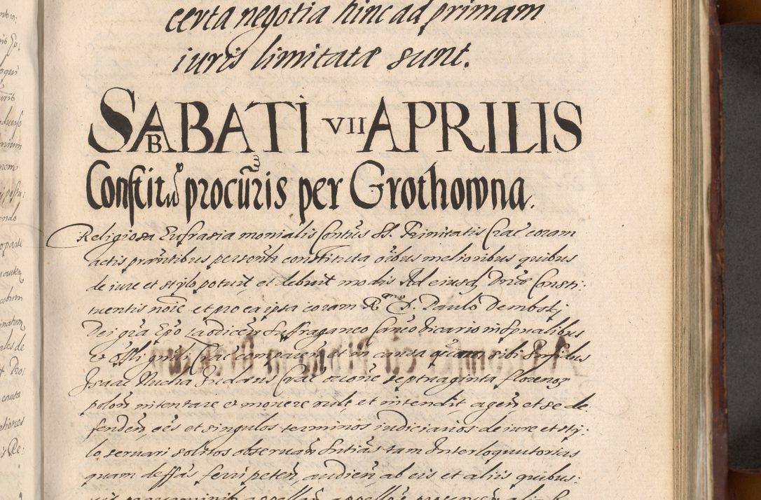Zdjęcie nr 721 dla obiektu archiwalnego: Acta actorum causarum sententiarum tam diffinitiuarum quam interloquutorisrum decretorum obligationum quietationum procuratorum constitutionum etc. etc. coram Reverendo Domino Paulo Dembski Dei et Apostolice Sedis Gratia Episcopalo Dicensis Suffraganeo Canonico Vicario in Spiritualibus et Officiali Generali Cracoviensis ad Annum Domini Millesimum Sexcentesimum Undecimum cuius indictio octava pontificatus Sanctissimi Domini Nostri Domini Pauli Divina Providentia Papae Vti foeliciter continuantur