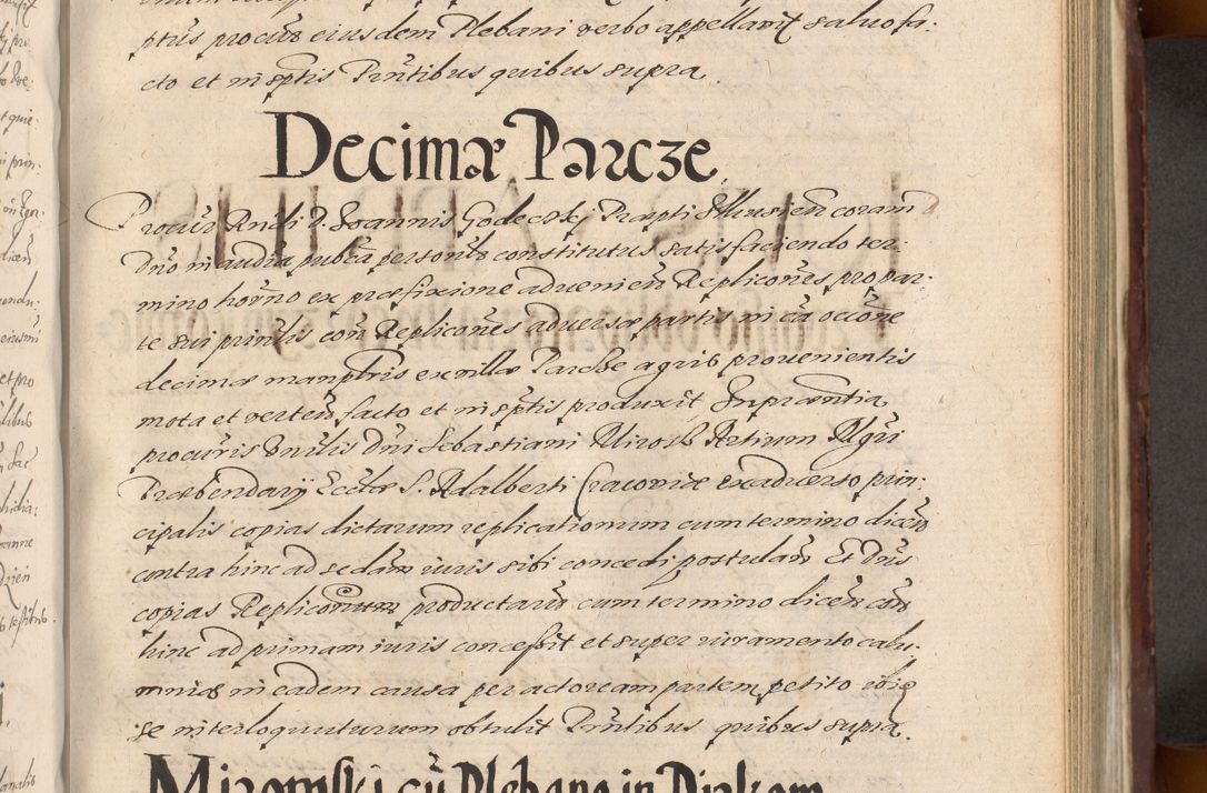 Zdjęcie nr 717 dla obiektu archiwalnego: Acta actorum causarum sententiarum tam diffinitiuarum quam interloquutorisrum decretorum obligationum quietationum procuratorum constitutionum etc. etc. coram Reverendo Domino Paulo Dembski Dei et Apostolice Sedis Gratia Episcopalo Dicensis Suffraganeo Canonico Vicario in Spiritualibus et Officiali Generali Cracoviensis ad Annum Domini Millesimum Sexcentesimum Undecimum cuius indictio octava pontificatus Sanctissimi Domini Nostri Domini Pauli Divina Providentia Papae Vti foeliciter continuantur
