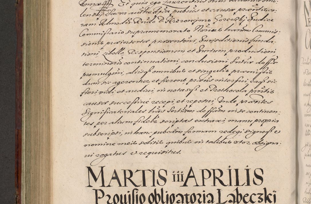 Zdjęcie nr 714 dla obiektu archiwalnego: Acta actorum causarum sententiarum tam diffinitiuarum quam interloquutorisrum decretorum obligationum quietationum procuratorum constitutionum etc. etc. coram Reverendo Domino Paulo Dembski Dei et Apostolice Sedis Gratia Episcopalo Dicensis Suffraganeo Canonico Vicario in Spiritualibus et Officiali Generali Cracoviensis ad Annum Domini Millesimum Sexcentesimum Undecimum cuius indictio octava pontificatus Sanctissimi Domini Nostri Domini Pauli Divina Providentia Papae Vti foeliciter continuantur