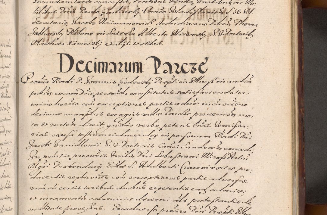 Zdjęcie nr 703 dla obiektu archiwalnego: Acta actorum causarum sententiarum tam diffinitiuarum quam interloquutorisrum decretorum obligationum quietationum procuratorum constitutionum etc. etc. coram Reverendo Domino Paulo Dembski Dei et Apostolice Sedis Gratia Episcopalo Dicensis Suffraganeo Canonico Vicario in Spiritualibus et Officiali Generali Cracoviensis ad Annum Domini Millesimum Sexcentesimum Undecimum cuius indictio octava pontificatus Sanctissimi Domini Nostri Domini Pauli Divina Providentia Papae Vti foeliciter continuantur