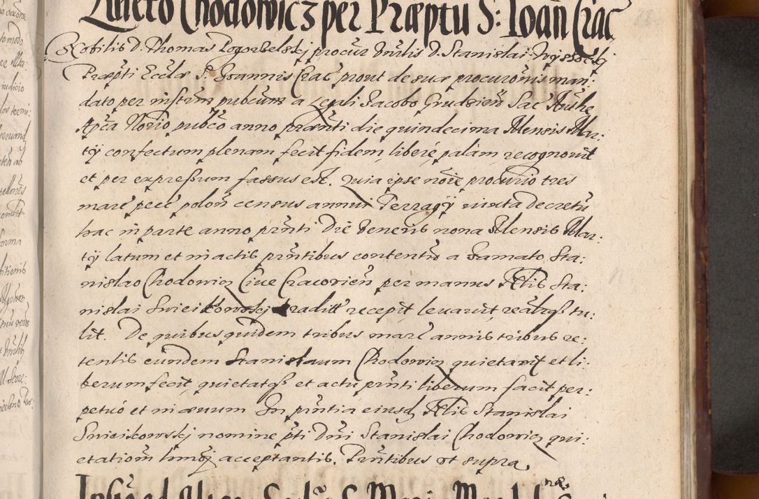 Zdjęcie nr 695 dla obiektu archiwalnego: Acta actorum causarum sententiarum tam diffinitiuarum quam interloquutorisrum decretorum obligationum quietationum procuratorum constitutionum etc. etc. coram Reverendo Domino Paulo Dembski Dei et Apostolice Sedis Gratia Episcopalo Dicensis Suffraganeo Canonico Vicario in Spiritualibus et Officiali Generali Cracoviensis ad Annum Domini Millesimum Sexcentesimum Undecimum cuius indictio octava pontificatus Sanctissimi Domini Nostri Domini Pauli Divina Providentia Papae Vti foeliciter continuantur