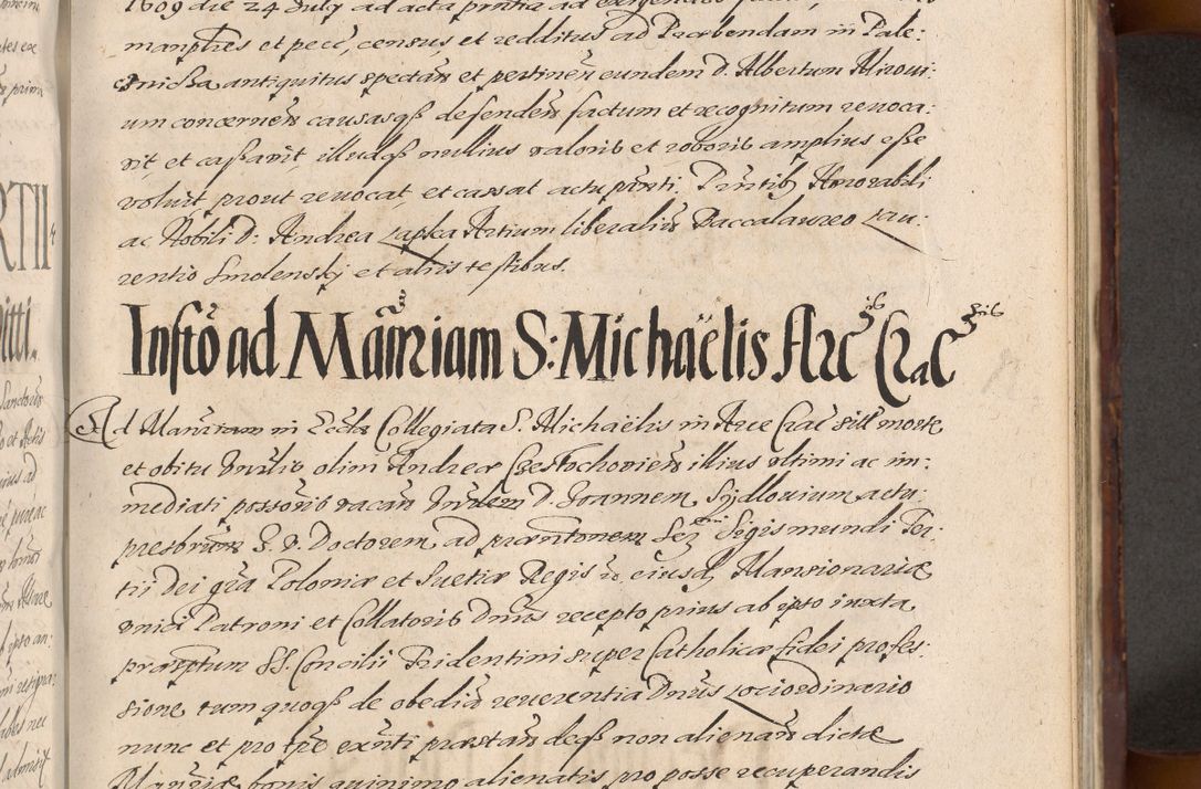Zdjęcie nr 693 dla obiektu archiwalnego: Acta actorum causarum sententiarum tam diffinitiuarum quam interloquutorisrum decretorum obligationum quietationum procuratorum constitutionum etc. etc. coram Reverendo Domino Paulo Dembski Dei et Apostolice Sedis Gratia Episcopalo Dicensis Suffraganeo Canonico Vicario in Spiritualibus et Officiali Generali Cracoviensis ad Annum Domini Millesimum Sexcentesimum Undecimum cuius indictio octava pontificatus Sanctissimi Domini Nostri Domini Pauli Divina Providentia Papae Vti foeliciter continuantur