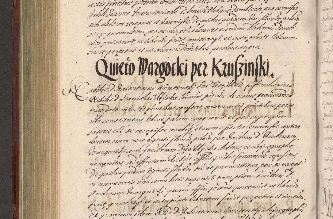 Zdjęcie nr 688 dla obiektu archiwalnego: Acta actorum causarum sententiarum tam diffinitiuarum quam interloquutorisrum decretorum obligationum quietationum procuratorum constitutionum etc. etc. coram Reverendo Domino Paulo Dembski Dei et Apostolice Sedis Gratia Episcopalo Dicensis Suffraganeo Canonico Vicario in Spiritualibus et Officiali Generali Cracoviensis ad Annum Domini Millesimum Sexcentesimum Undecimum cuius indictio octava pontificatus Sanctissimi Domini Nostri Domini Pauli Divina Providentia Papae Vti foeliciter continuantur