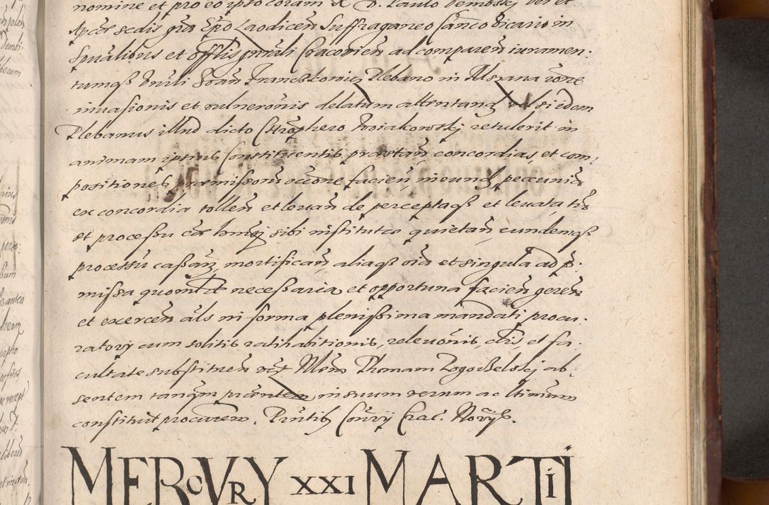 Zdjęcie nr 689 dla obiektu archiwalnego: Acta actorum causarum sententiarum tam diffinitiuarum quam interloquutorisrum decretorum obligationum quietationum procuratorum constitutionum etc. etc. coram Reverendo Domino Paulo Dembski Dei et Apostolice Sedis Gratia Episcopalo Dicensis Suffraganeo Canonico Vicario in Spiritualibus et Officiali Generali Cracoviensis ad Annum Domini Millesimum Sexcentesimum Undecimum cuius indictio octava pontificatus Sanctissimi Domini Nostri Domini Pauli Divina Providentia Papae Vti foeliciter continuantur