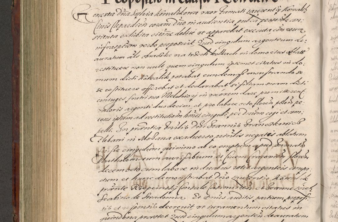 Zdjęcie nr 684 dla obiektu archiwalnego: Acta actorum causarum sententiarum tam diffinitiuarum quam interloquutorisrum decretorum obligationum quietationum procuratorum constitutionum etc. etc. coram Reverendo Domino Paulo Dembski Dei et Apostolice Sedis Gratia Episcopalo Dicensis Suffraganeo Canonico Vicario in Spiritualibus et Officiali Generali Cracoviensis ad Annum Domini Millesimum Sexcentesimum Undecimum cuius indictio octava pontificatus Sanctissimi Domini Nostri Domini Pauli Divina Providentia Papae Vti foeliciter continuantur