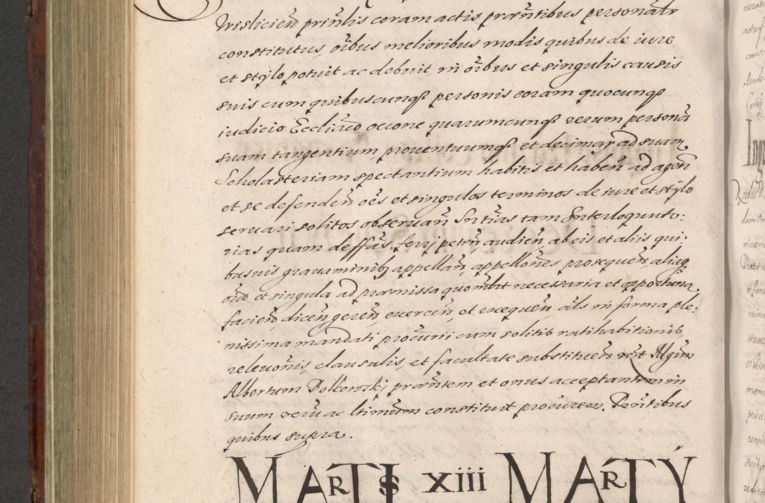 Zdjęcie nr 674 dla obiektu archiwalnego: Acta actorum causarum sententiarum tam diffinitiuarum quam interloquutorisrum decretorum obligationum quietationum procuratorum constitutionum etc. etc. coram Reverendo Domino Paulo Dembski Dei et Apostolice Sedis Gratia Episcopalo Dicensis Suffraganeo Canonico Vicario in Spiritualibus et Officiali Generali Cracoviensis ad Annum Domini Millesimum Sexcentesimum Undecimum cuius indictio octava pontificatus Sanctissimi Domini Nostri Domini Pauli Divina Providentia Papae Vti foeliciter continuantur